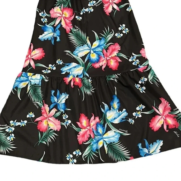 Vintage Women’s Floral Print Caftan Maxi Dress Size Medium - Picture 8 of 11